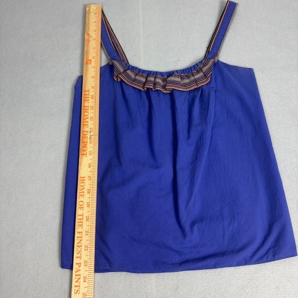 Anthropologie One September Womens Purple‎ Colorful Ruffle Hem boho tank Size 4 - Picture 4 of 9